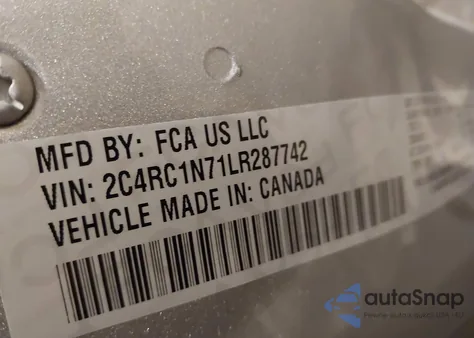 2020 Chrysler Pacifica Hybrid Limited from USA, damaged, VIN 2C4RC1N71LR287742